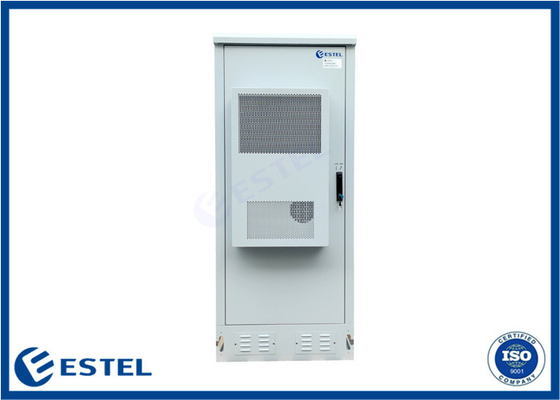 IP55 Tủ viễn thông ngoài trời chống thấm nước 32U 19 inch hai cửa Điều hòa không khí 1500W Bộ trao đổi nhiệt 150W / K