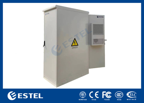 Cửa kép 42U thép galvanized Cabinet Telecom ngoài trời tích hợp với 2000W DC Air Con