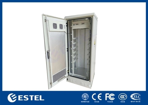 Phía trước truy cập Cabinet Telecom ngoài trời Thép kẽm với dây an ninh Cabinet