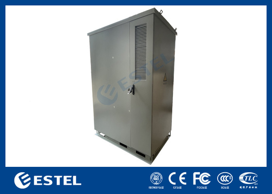 Không thấm nước 3 vịnh ngoài trời Telecom Cabinet Base Station Cabinet Floor Mount Với quạt làm mát