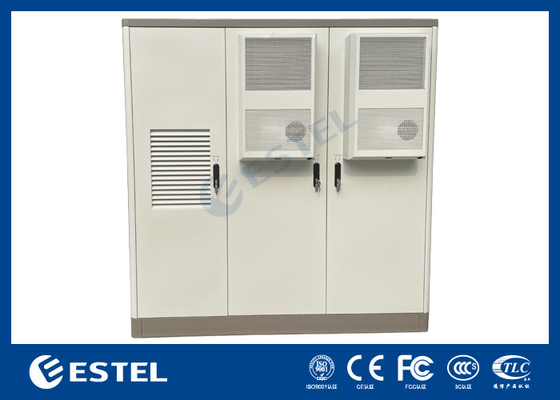 Thép kẽm Ba khoang Chỗ trú ẩn ngoài rack bao bọc tích hợp với làm mát