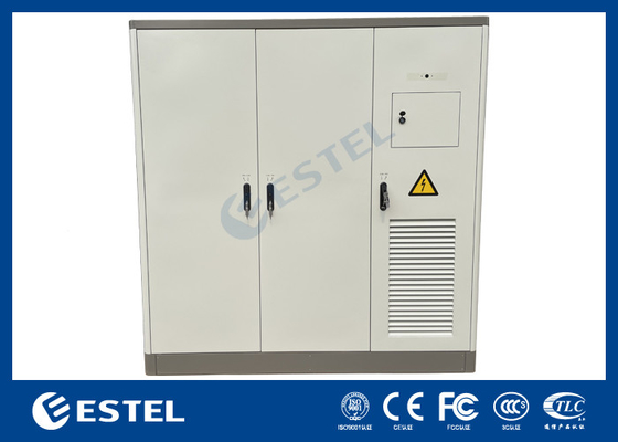 Thép kẽm Ba khoang Chỗ trú ẩn ngoài rack bao bọc tích hợp với làm mát