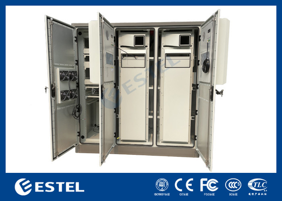 Thép kẽm Ba khoang Chỗ trú ẩn ngoài rack bao bọc tích hợp với làm mát