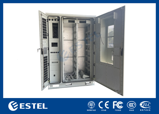 Tùy chỉnh Three Bay ngoài trời Base Station Cabinet tích hợp hệ thống làm mát và điện