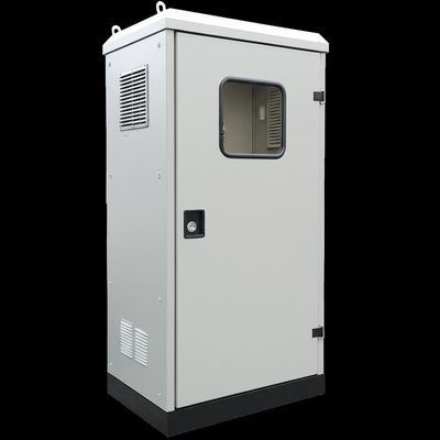 800*800*2100mm Weatherproof Telecom Enclosure with -48VDC Illumination Lamp and IP66 Protection Level