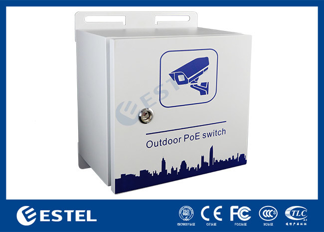 IP55 ngoài trời PoE Switch Pole Mount Weatherproof Enclosure cho giám sát giám sát